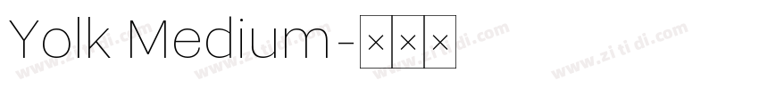 Yolk Medium字体转换